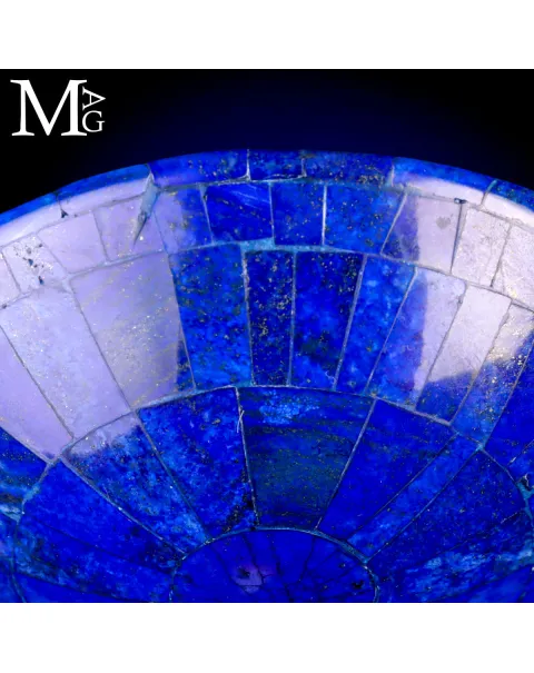 Piattino decorativo in mosaico di lapislazzuli naturale