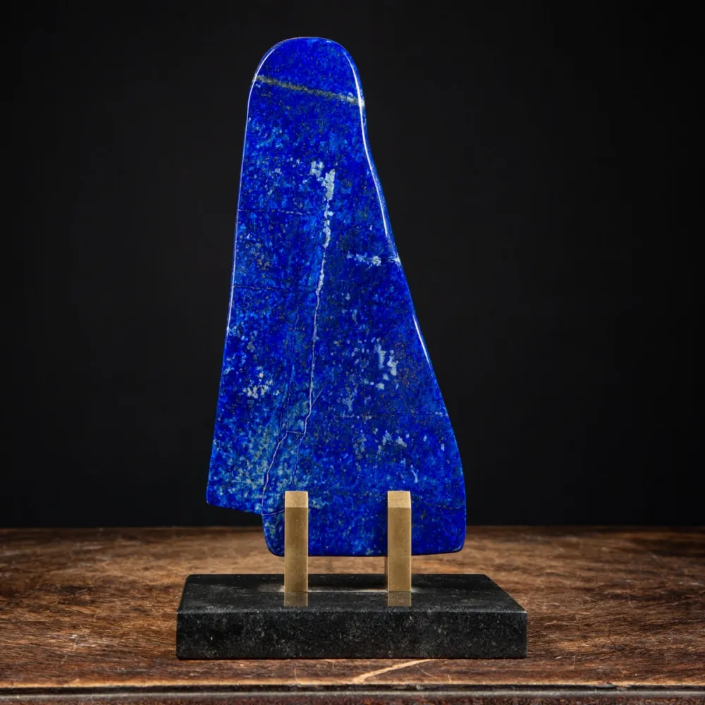 Lapislazzuli su base in Marmo e Ottone