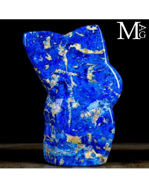 Scultura Astratta in Lapis Lazuli di Prima Scelta