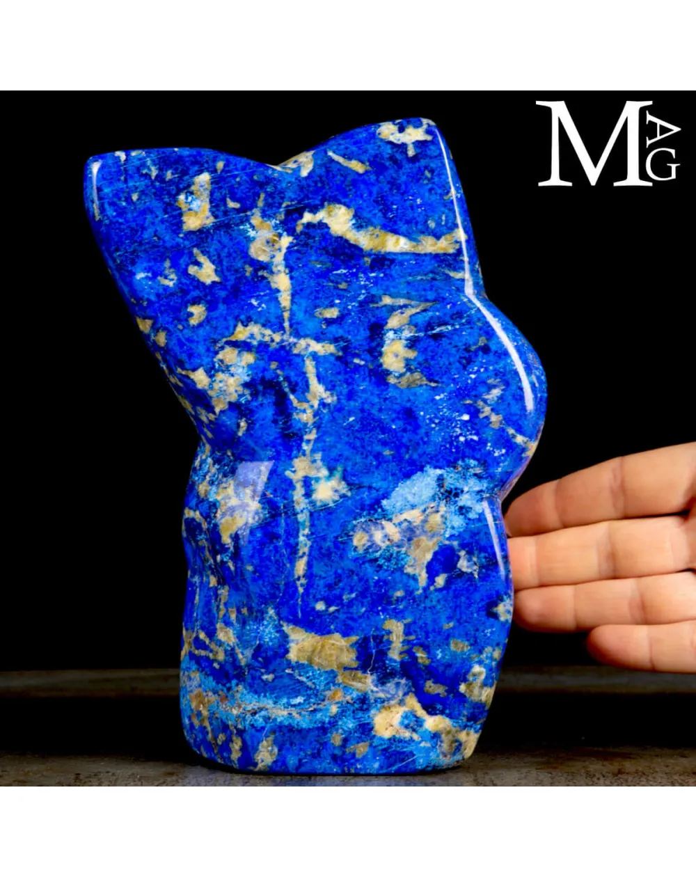 Scultura Astratta in Lapis Lazuli di Prima Scelta
