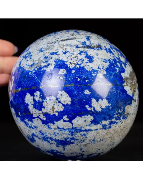 Sfera di lapislazzuli "Pianeta Blue"