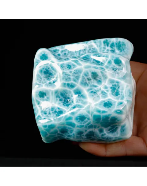 Splendido Larimar dei Caraibi-  Un Esemplare di Straordinaria Bellezza.