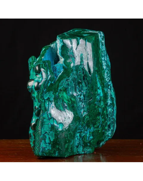 Capolavoro di Malachite Botroidale e Crisocolla
