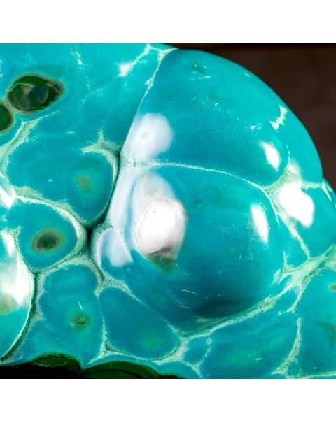Crisocolla su Malachite – Campione Botroidale dal Congo