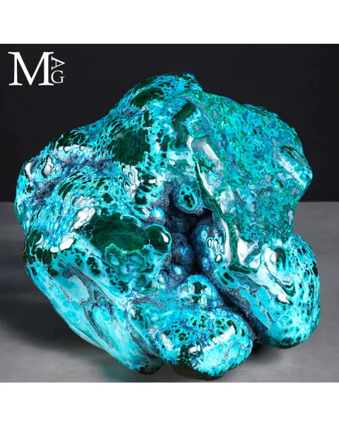 Malachite e Crisocolla – Forma Organica Policroma.