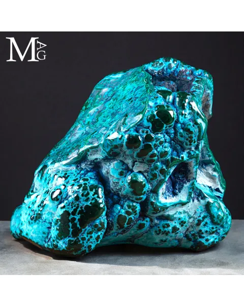 Malachite e Crisocolla – Forma Organica Policroma.