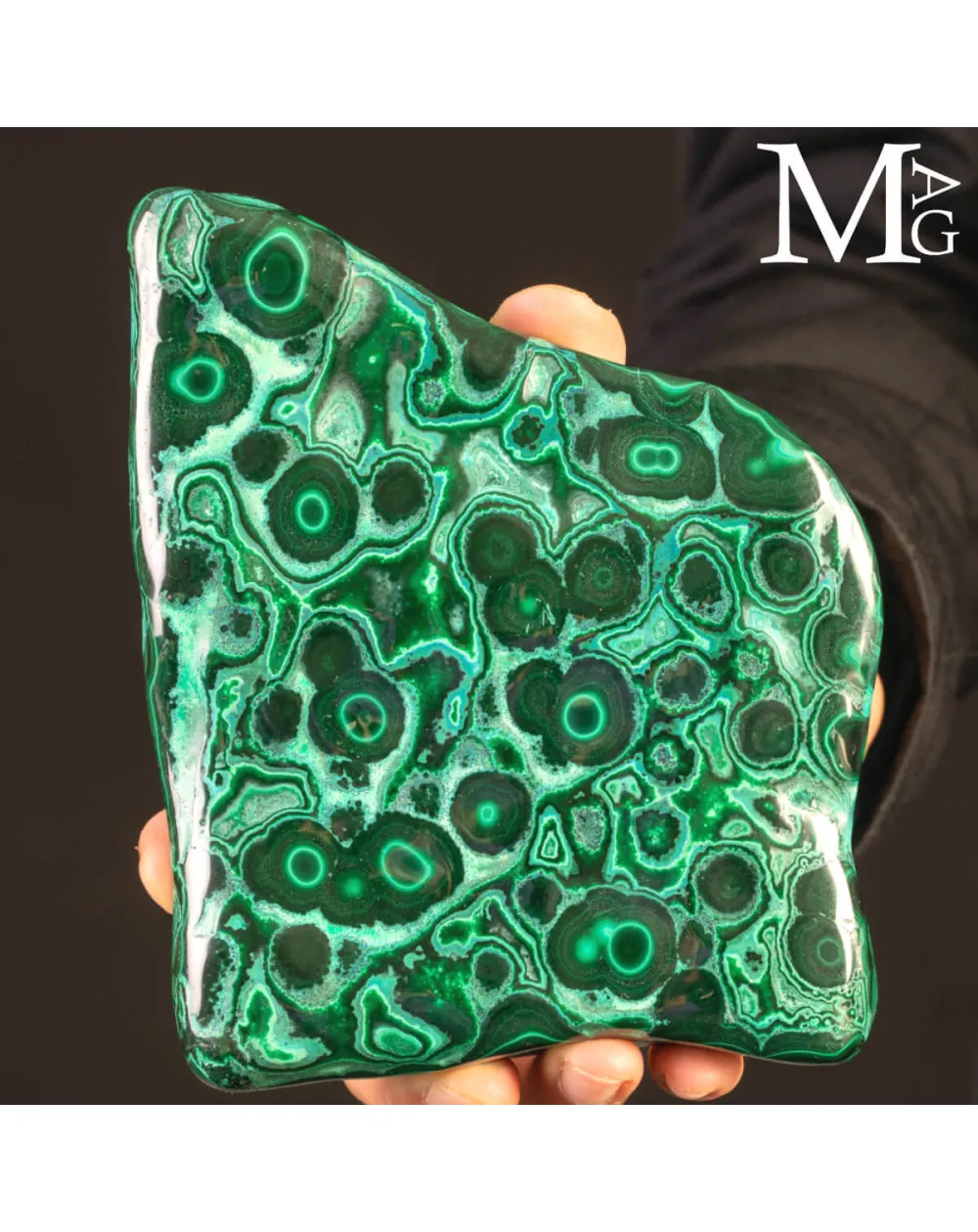 Malachite Botroidale con Occhi