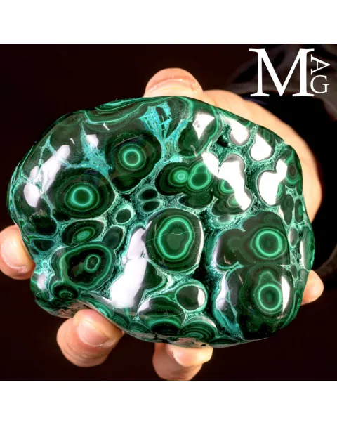 Malachite botroidale – Forma libera, lucidata a mano