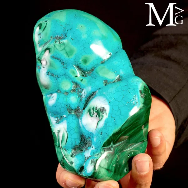 Crisocolla su Malachite Levigata