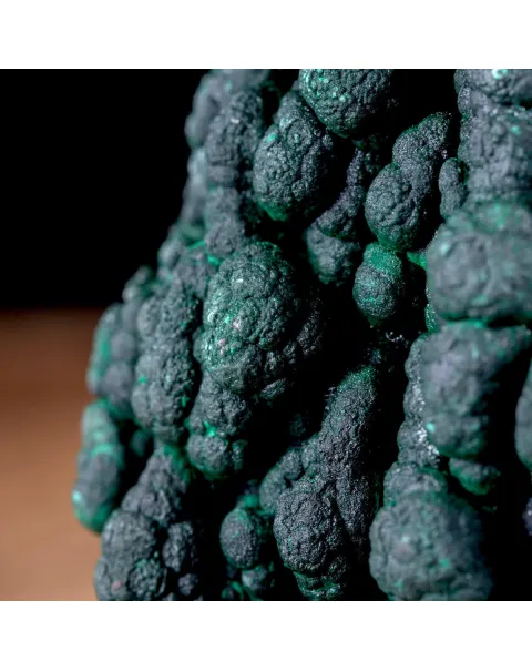 Eccezionale Malachite Botroidale con Crescita a Stalattiti.