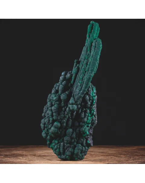 Eccezionale Malachite Botroidale con Crescita a Stalattiti.