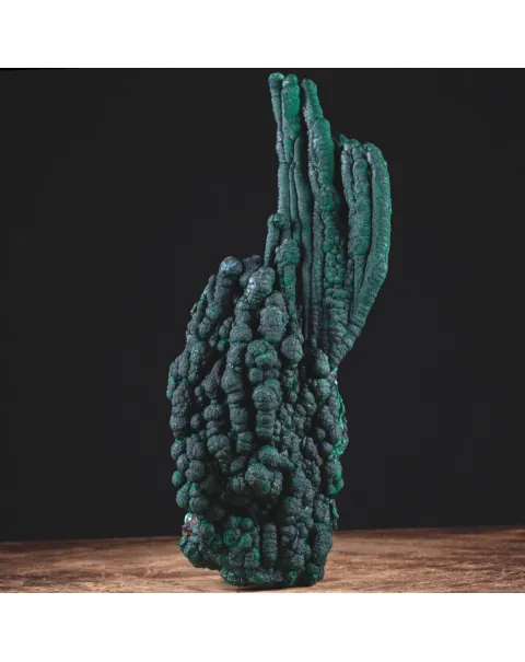 Eccezionale Malachite Botroidale con Crescita a Stalattiti.