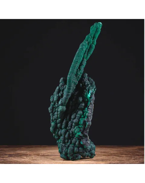 Eccezionale Malachite Botroidale con Crescita a Stalattiti.