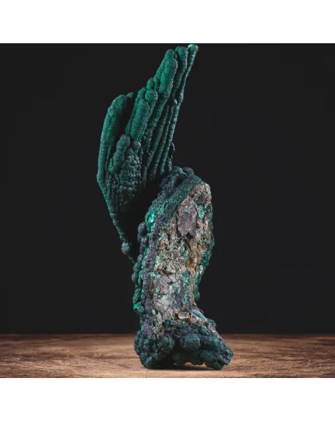 Eccezionale Malachite Botroidale con Crescita a Stalattiti.