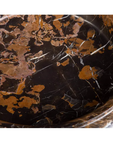 Vaso portafrutta in Marmo Nero Michelangelo: Omaggio all'Arte Rinascimentale