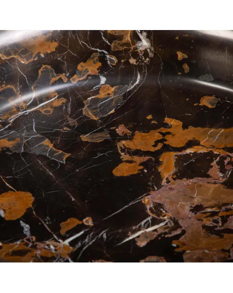 Vaso portafrutta in Marmo Nero Michelangelo: Omaggio all'Arte Rinascimentale