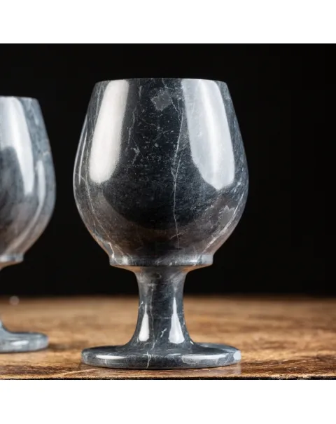 Bicchieri in Marmo Nero Marquina