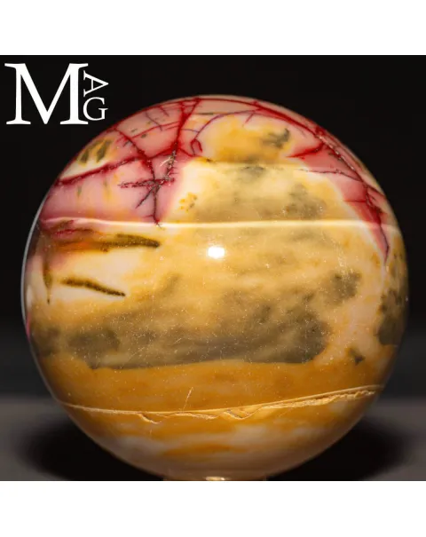 Sfera in Diaspro Mookaite Naturale – Australia Occidentale