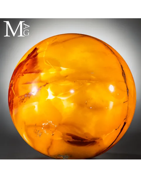 Sfera in Mookaite Australiana – Tonalità Dorate con Inclusioni Naturali.