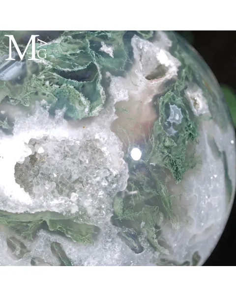 Sfera di Silice - Agata Muschiata - Paesaggio della Terra.