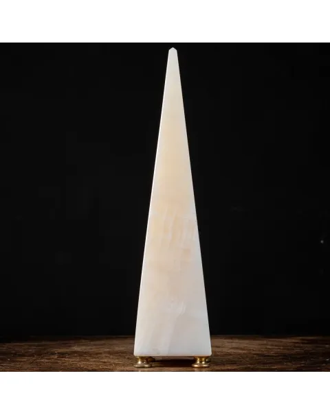 Obelisco in Onice Bianco