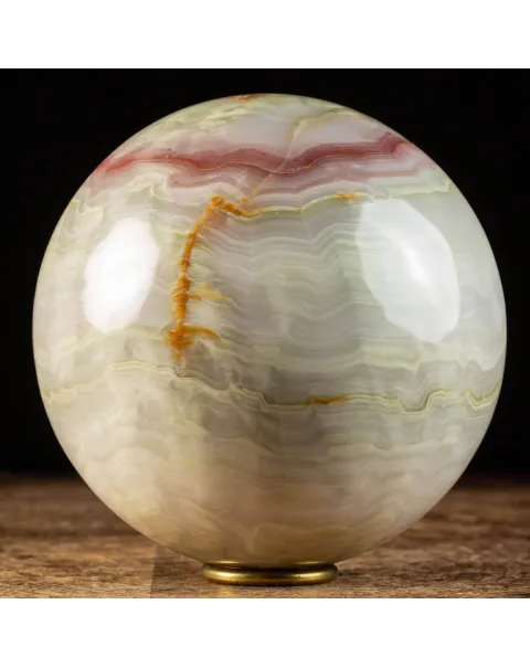 Sfera di Onice Verde di prima scelta.