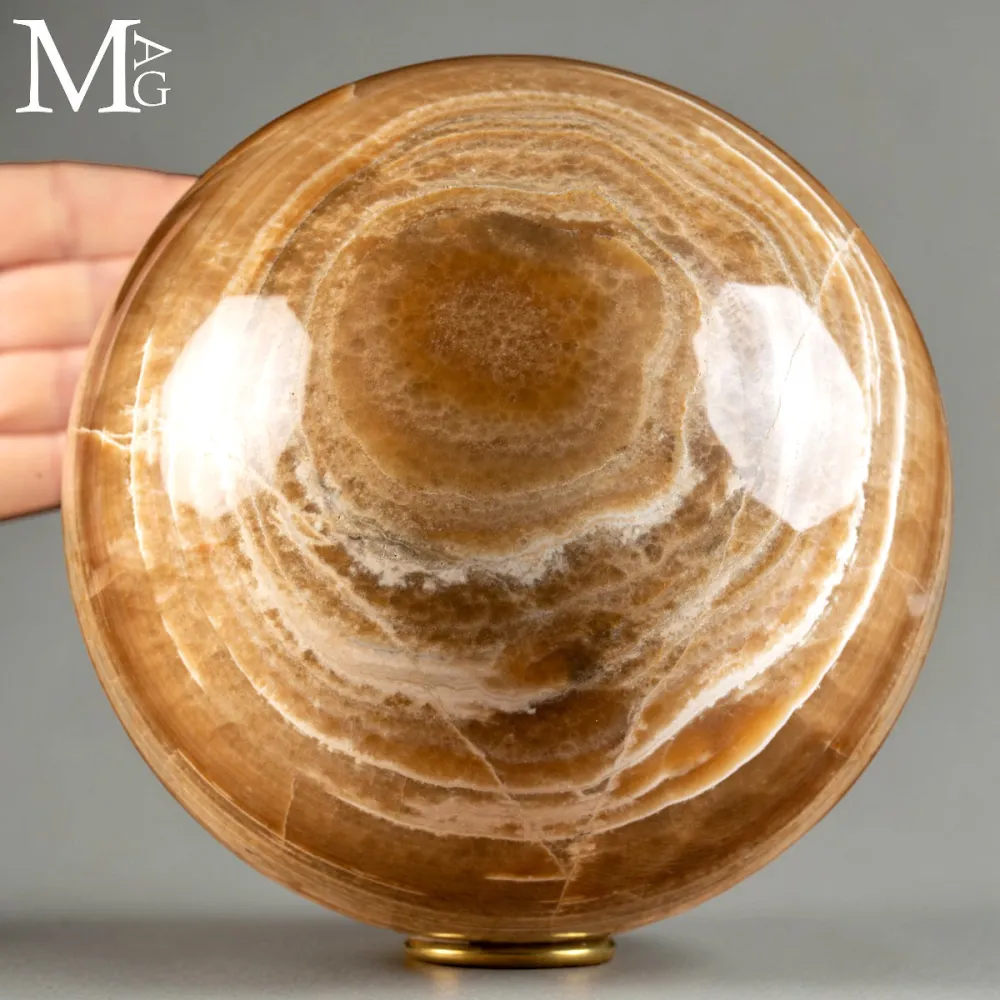 Grande Sfera in Onice Messicano a Bande