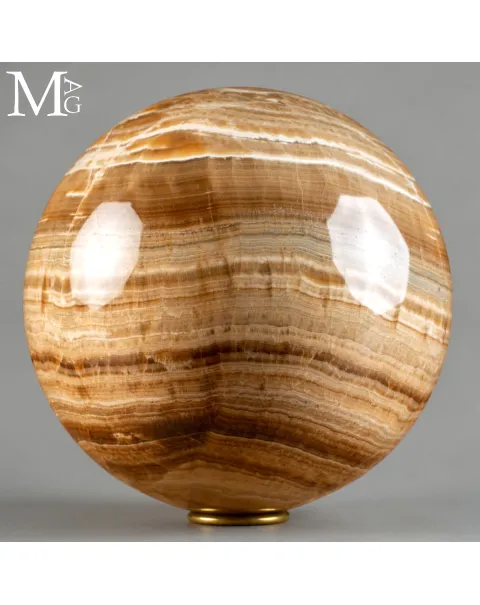 Grande Sfera in Onice Messicano a Bande