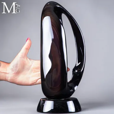 Scultura in Ossidiana Velvet - Visione Contemporan...