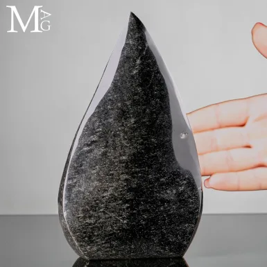 Fiamma in Ossidiana del Messico – Scultura Ornam...