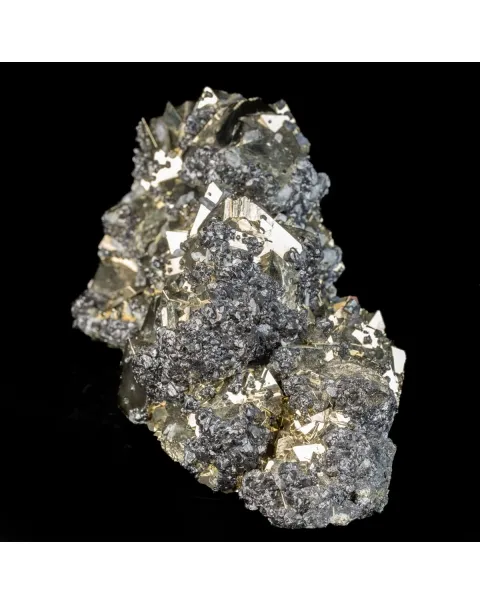 Cristalli di Pirite con Sfalerite