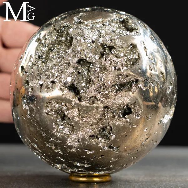 Sfera in Pirite Cristallizzata di Huanzala, Perù