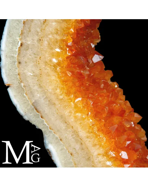Anello di Geode in Quarzo Citrino Madeira – Ambienti Contemporanei