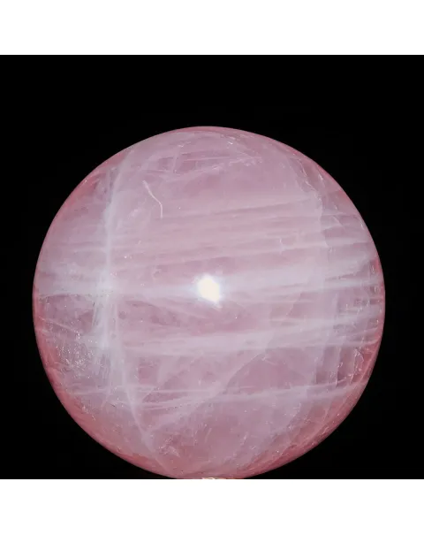 Sfera in Quarzo Rosa di Prima Scelta.