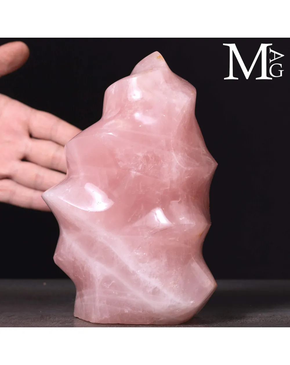 Quarzo Rosa – Intaglio a Fiamma