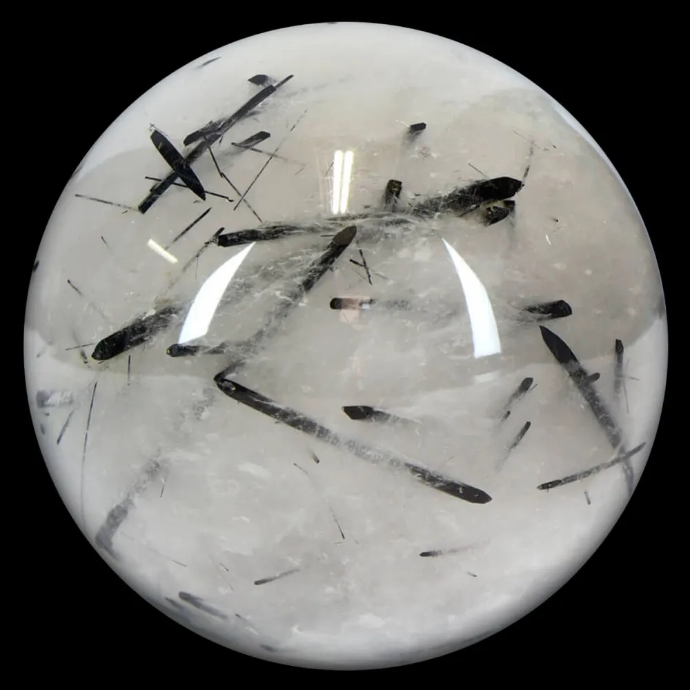 Sfera in Quarzo Tormalinato