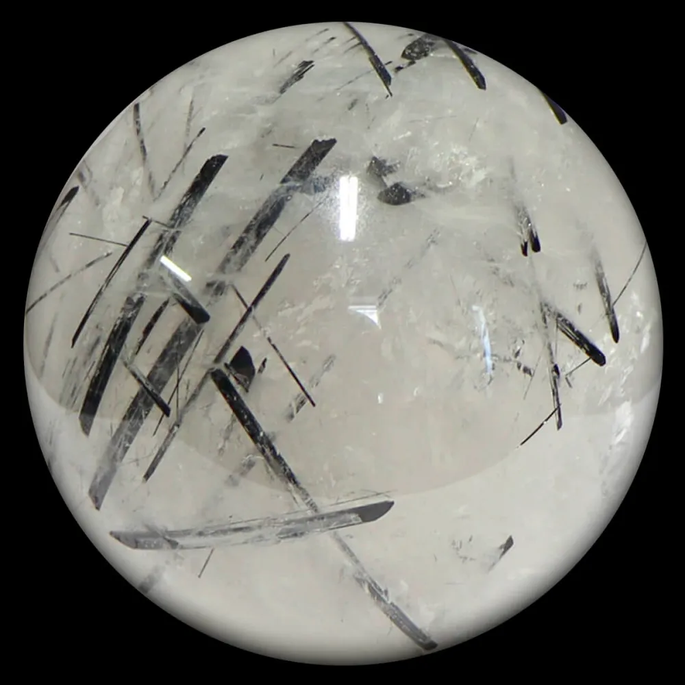 Sfera in Quarzo Tormalinato