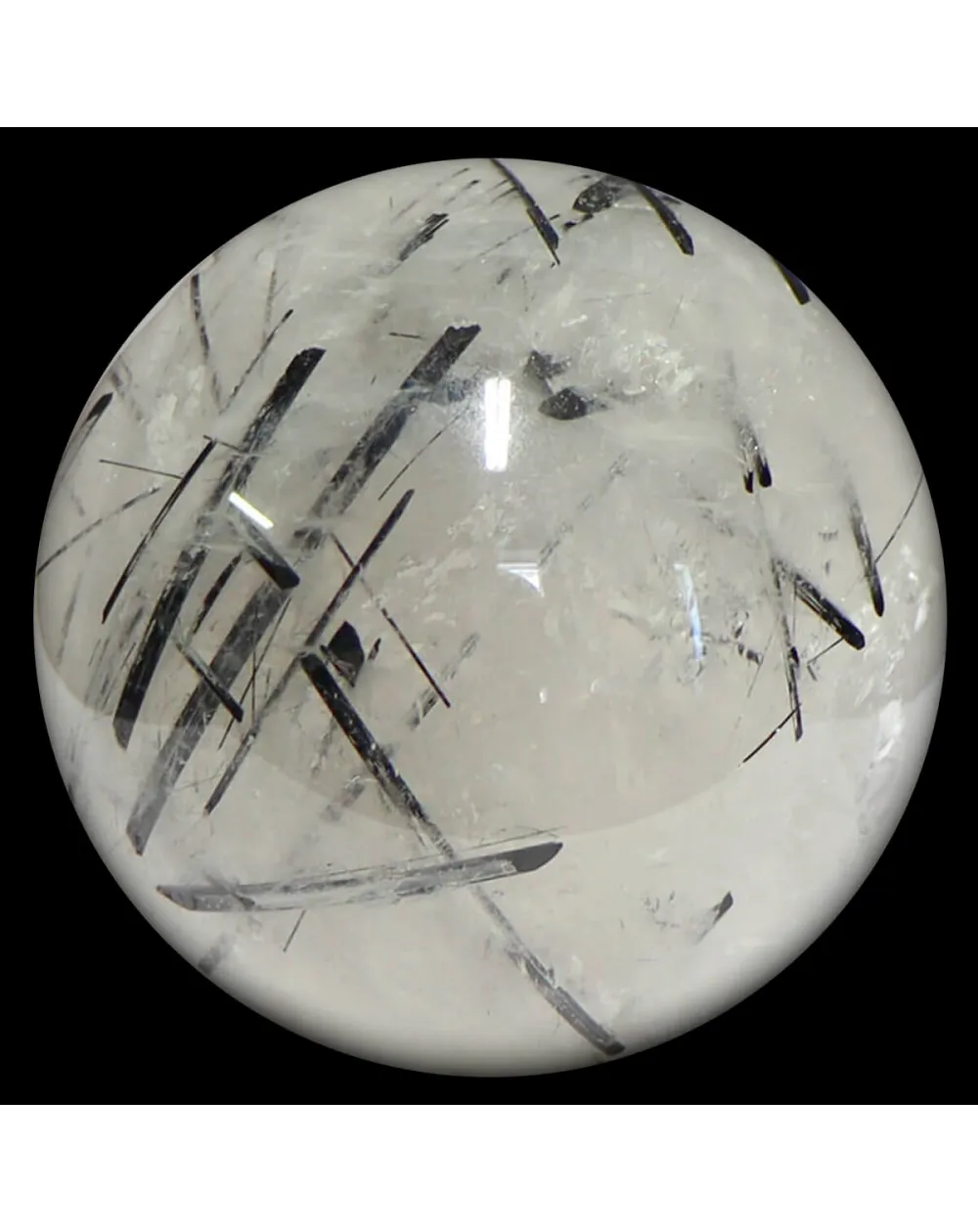Sfera in Quarzo Tormalinato