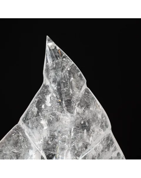 Foglia intagliata in Cristallo di Quarzo