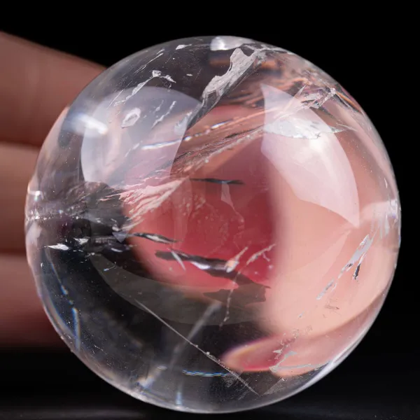 Eccezionale sfera lucida di quarzo Lemuriano proveniente dal Brasile