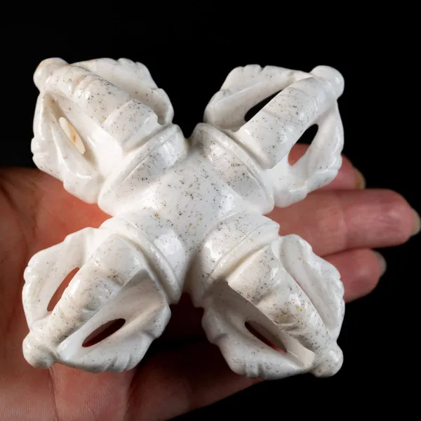 Vajra (Vishvavajra) in Quarzo Bianco
