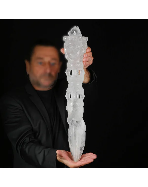 Vajra in Quarzo Naturale dell'Himalaya - Simbolo d...