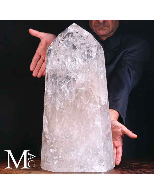 Maestosa Punta Naturale di Cristallo di Quarzo –...