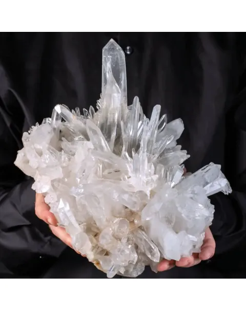 Cristalli di Quarzo Ialino e Striature Lemuriane –  Colombia