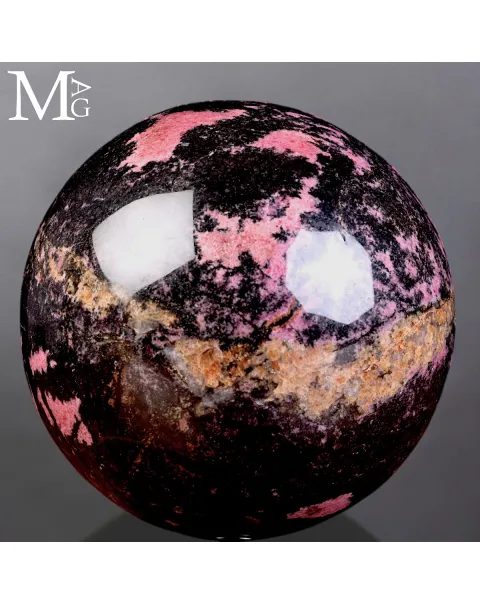 Sfera Ornamentale in Rodonite Naturale del Madagascar