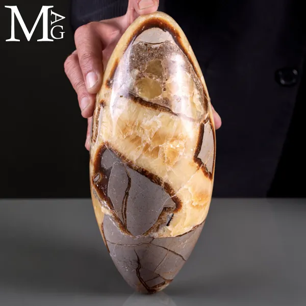 Shiva Lingam di Septaria: Custode della Conoscenza Primordiale.