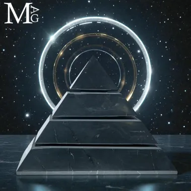Apice del Silenzio – Piramide in Shungite, Geome...