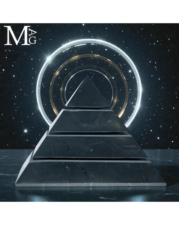 Apice del Silenzio – Piramide in Shungite, Geome...