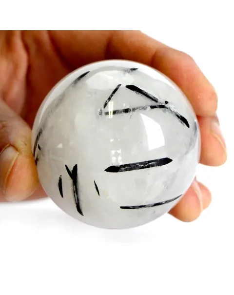 Sfera in Quarzo Tormalinato