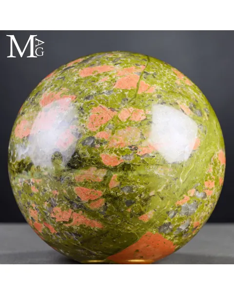 Sfera in Unakite Naturale – Epidoto e Feldspato